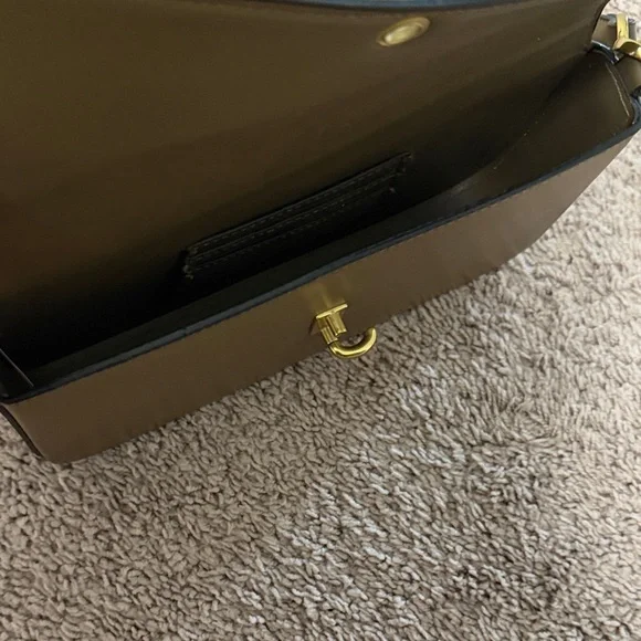 Charles & Keith Tan Shoulder Bag with Gold Accents - Picture 2 of 2